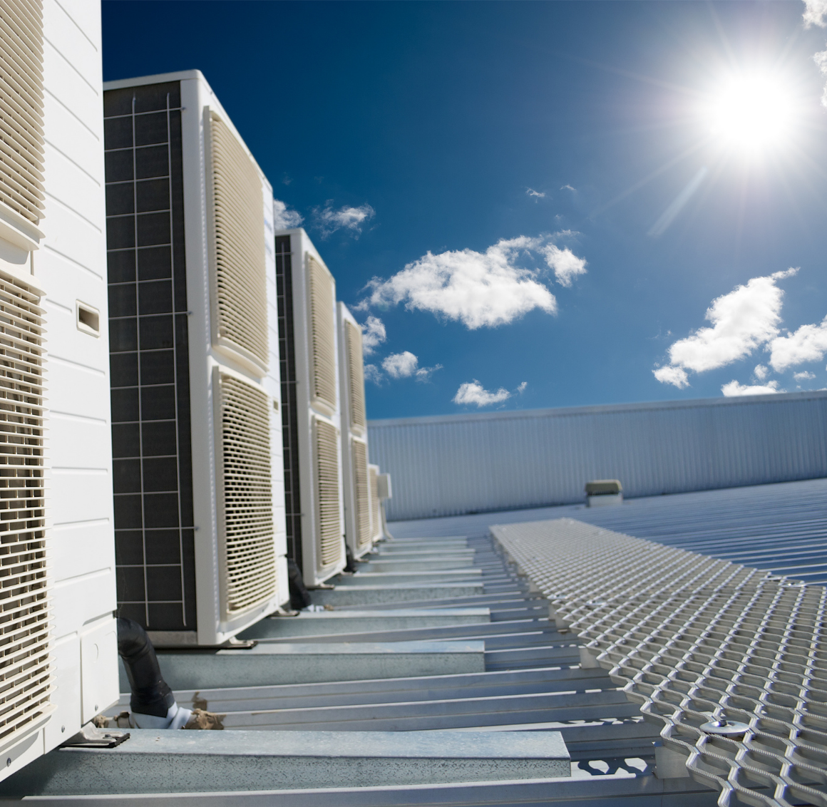 Commercial HVAC System on a Rooftoop