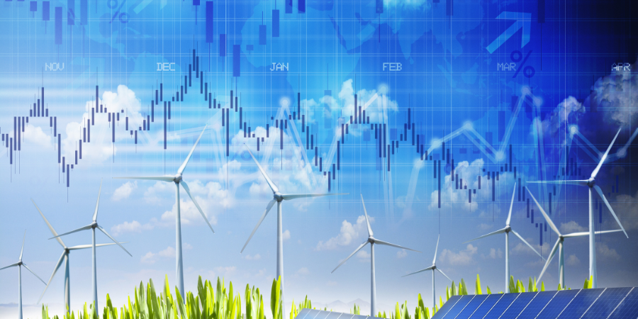 windmills-and-solar-panels-with-energy-market-chart