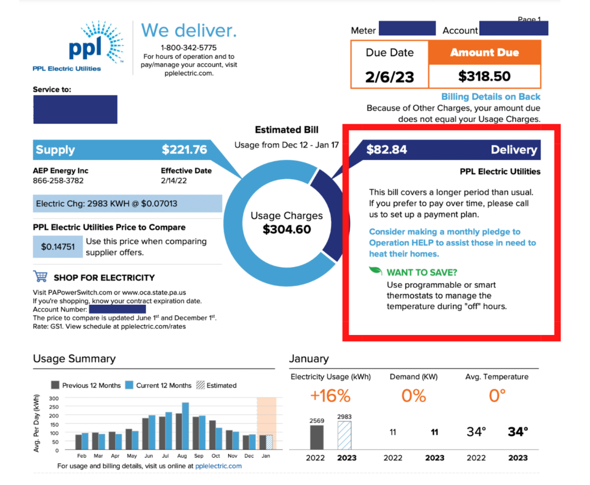 ppl-electric-sample-delivery-charges