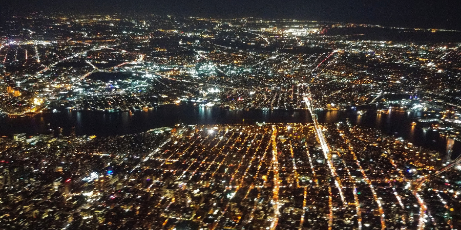 nyc-electric-grid-aeriel-view-at-night
