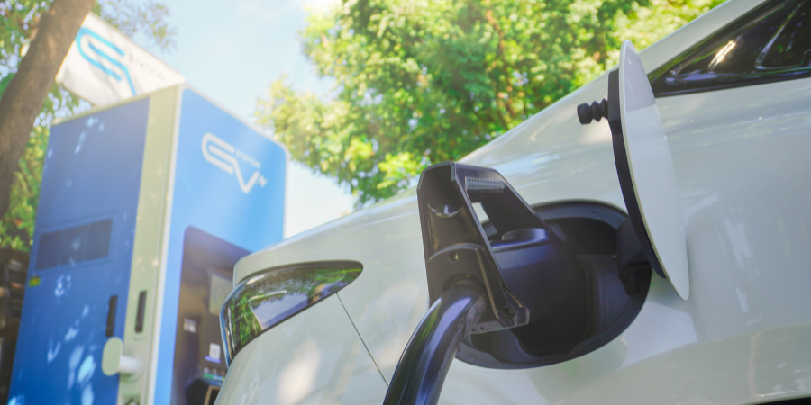 electric-vehicle-plugged-into-an-ev-charging-station