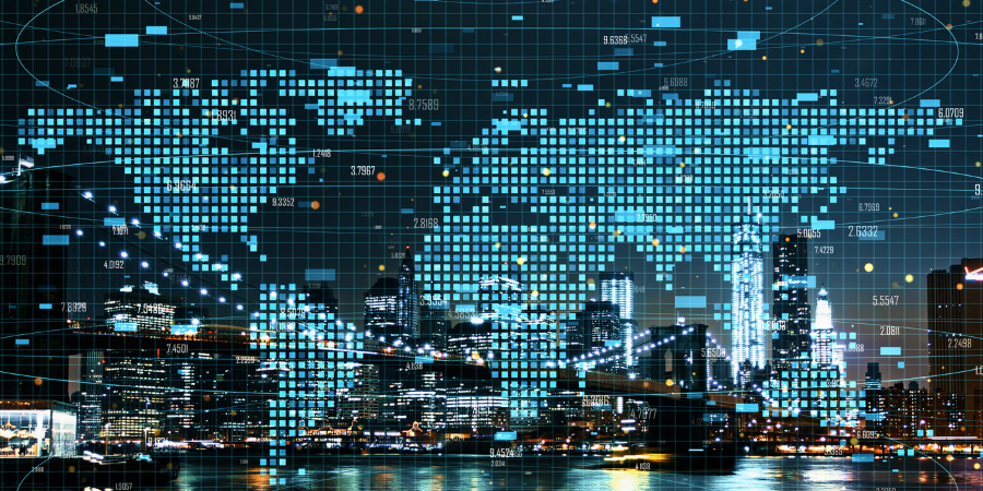 global-market-concept-with-digital-map-on-trading-screen